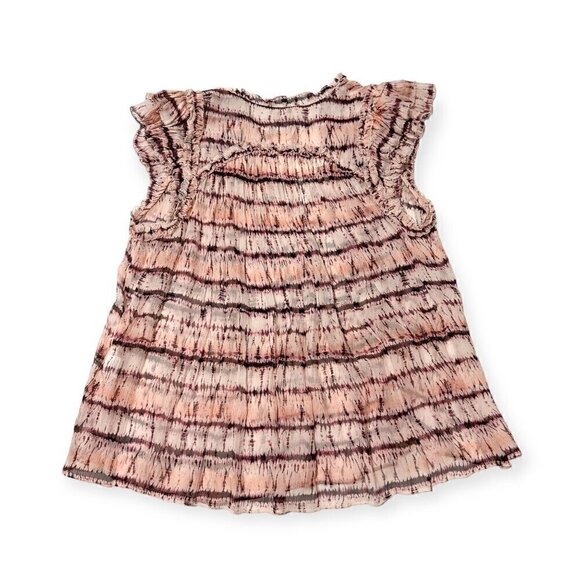 Ulla Johnson Clea Pink Tie Dye Stripe Silk Blouse , Size 2 - Picture 9 of 16